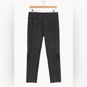 Calvin Klein Black Printed Elastic Waistband Side Pocket Womens Leggings Medium